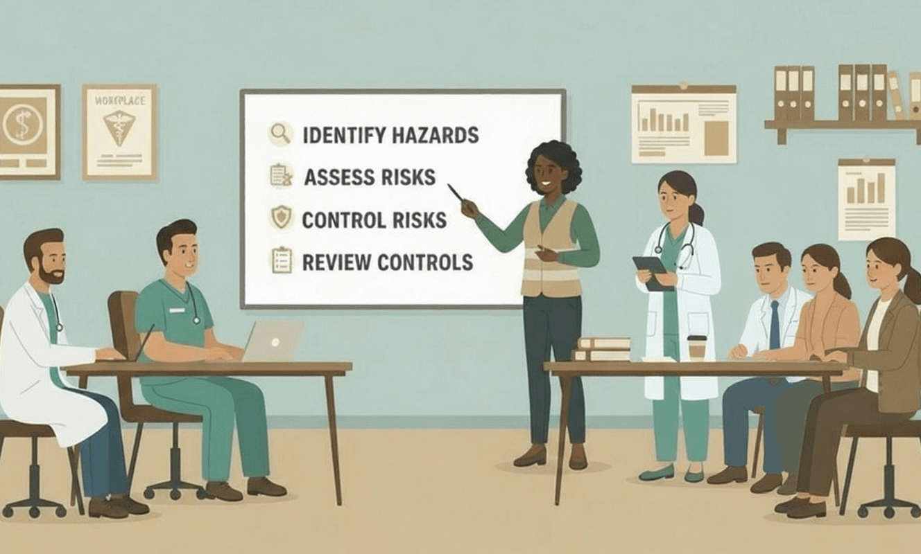 healthcare workers safe work month discussion