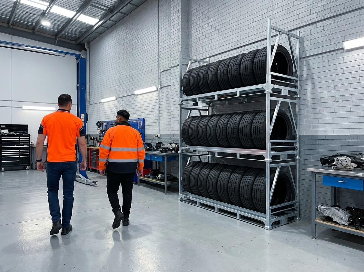 Heavy Duty Stacked Collapsible Stillage Cages Two Automotive Retail Specialists