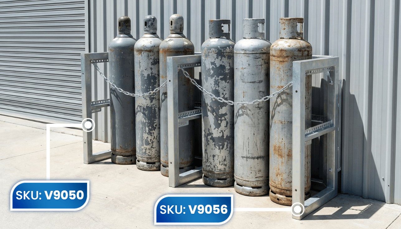 Outdoor Gas Cylinder Storage Bay With Add On Bay