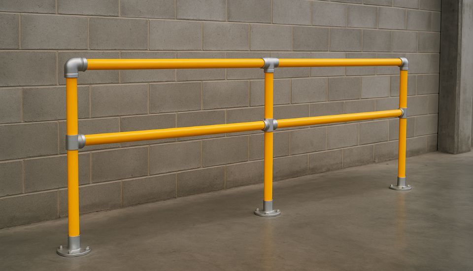 pedestrian guardrail handrail safety barrier warehouse