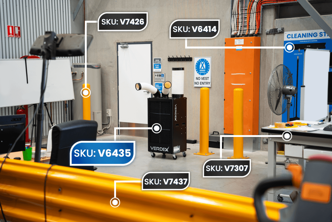 Portable Industrial Air Conditioner Warehouse Corner Section