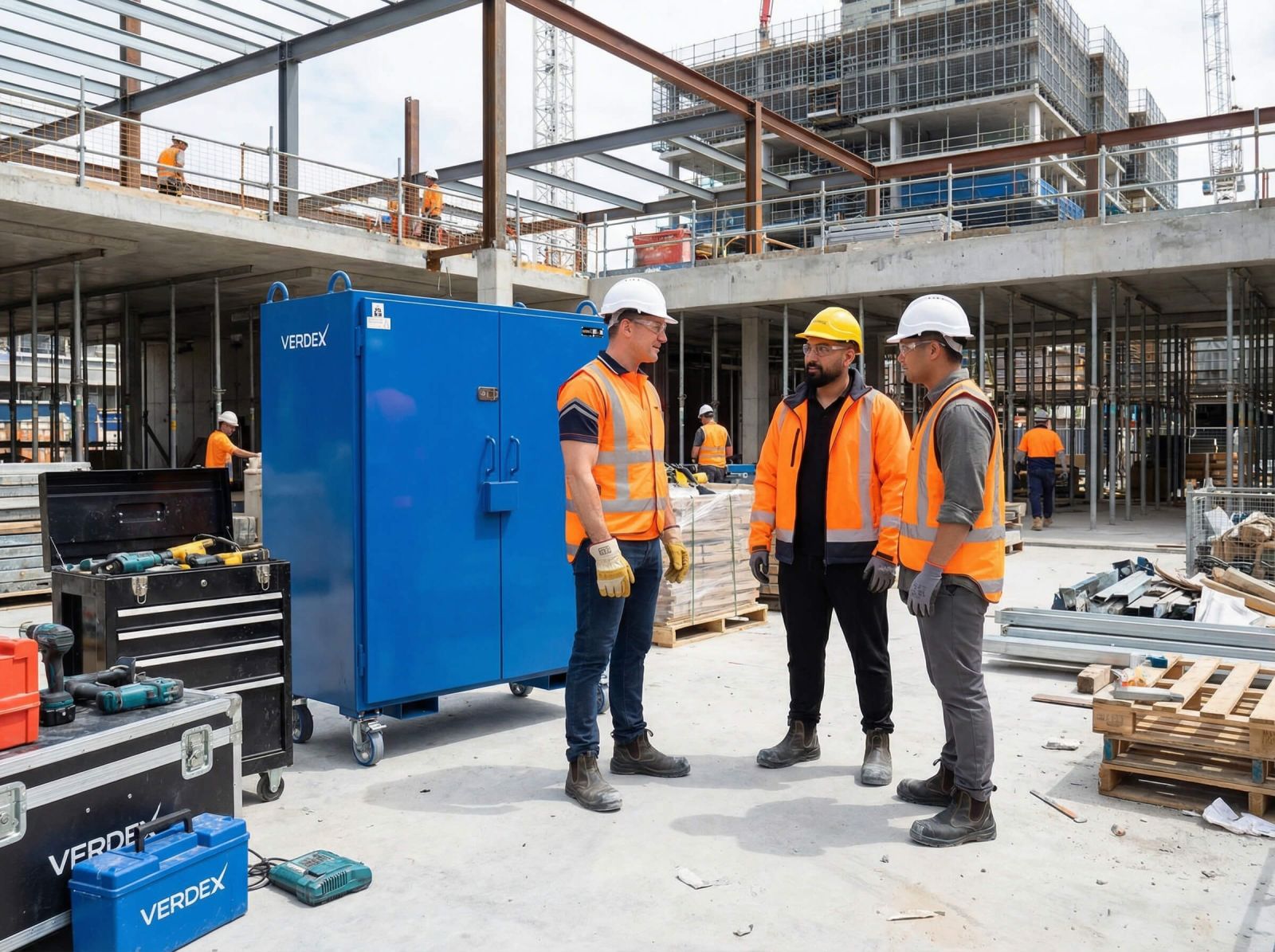 Site Tool Cabinet Double Door Three Retail Construction Specialists