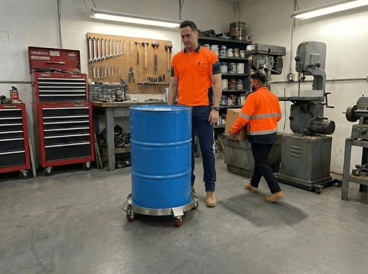 Stainless Steel Drum Dollie Two Warehouse Retail Specialists In Workshop
