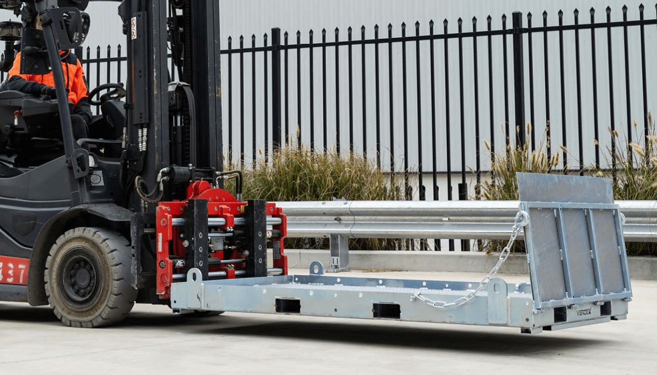 Transporting Forklift Crane Transport Platform Folded Ramp
