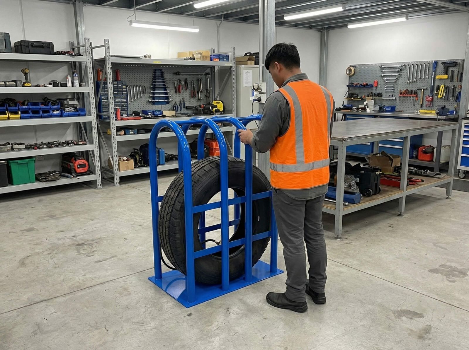 Tyre Inflation Enclosure Reviewed By Warehouse Worker