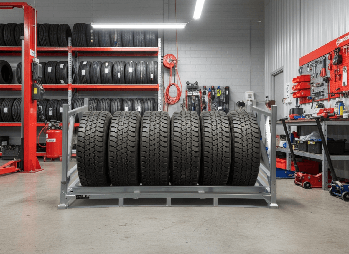 Tyre Stillage Cage Heavy Duty Tyre Storage Workshop(1)