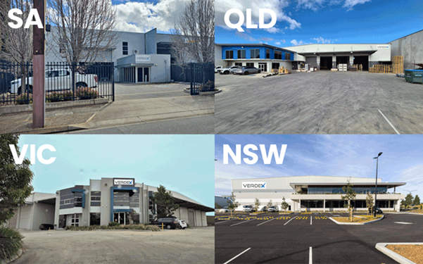 Verdex Warehouse Locations Australia
