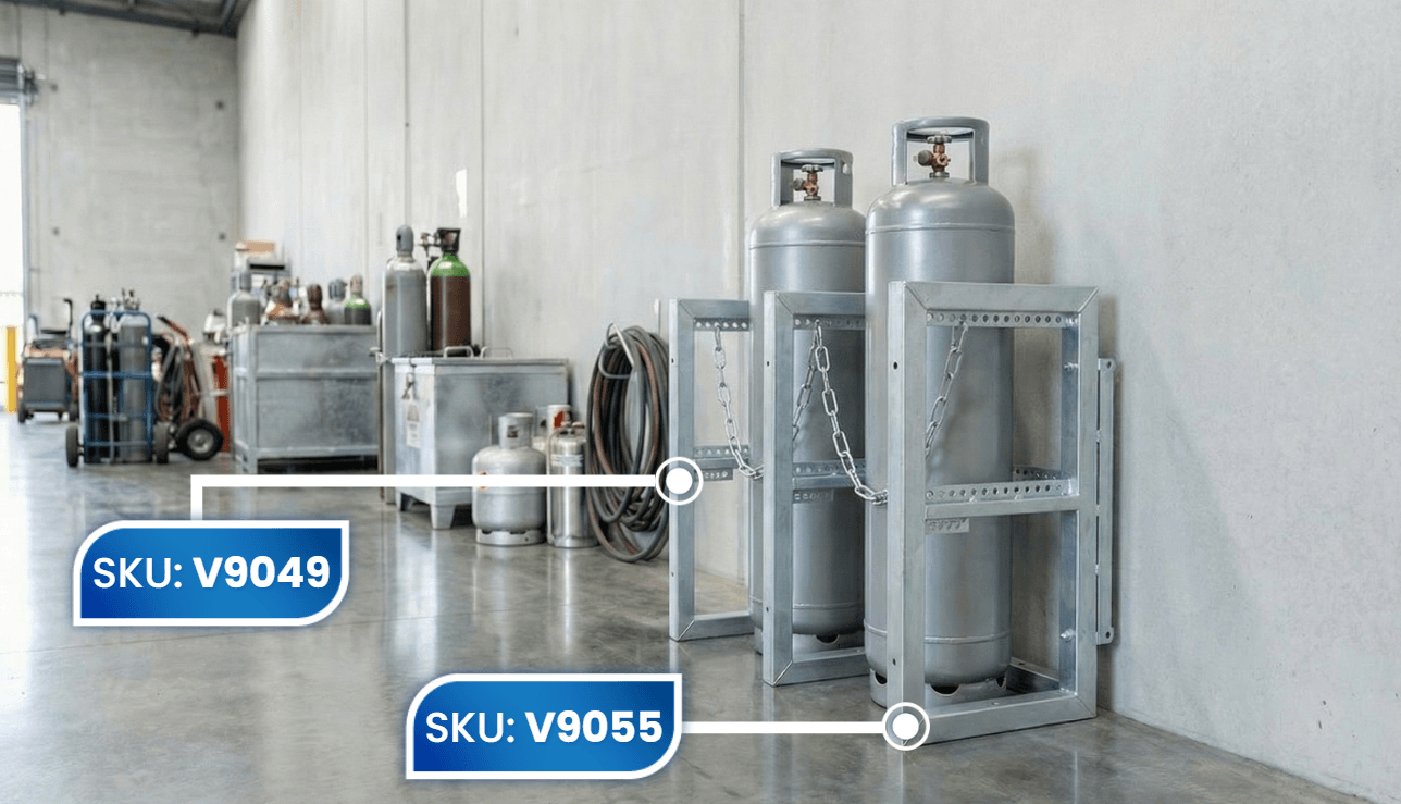 Warehouse Indoor Gas Cylinder Storage Bay With Add On