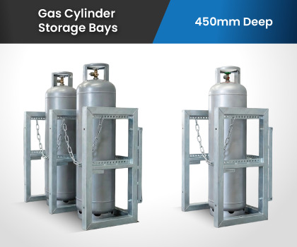 Gas Cylinder Storage Bays - 450mm Deep