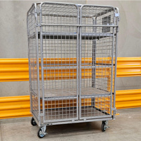 Heavy Duty Mesh Cage Trolley (with Doors & Roof)