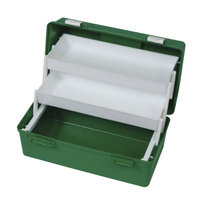 2 Tray Green First Aid Box 328x190x160mm (WxDxH)