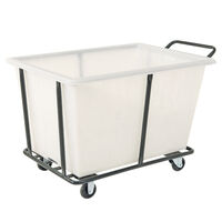 400L Plastic Bin Trolley - White (Includes Tub)