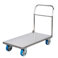 Stainless Steel Single Handle Platform Trolley