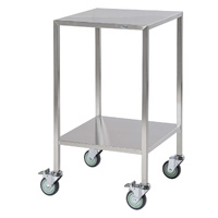 Single Stainless Steel Instrument Trolley (No rail on top)