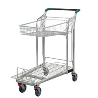 Liquor Trolley with Flip Up Basket (48L)
