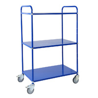 Tall Multi Shelf Trolley (3 Tier) - Blue