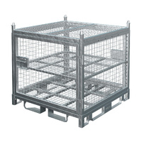 Configurable Standard Height Lockable Cage with Shelves and Stacking Roof