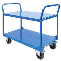 Heavy Duty Double Handle 2 Tier Trolley 