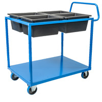 2 Tier Steel Tub Trolley Kit (supplied with 4x No. 4D Black Tubs)