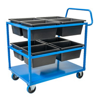 3 Tier Steel Tub Trolley Kit (Supplied with 8x No. 4D Black Tubs)