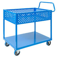 2 Tier Steel Single Basket Trolley