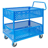 2 Tier Steel Double Basket Trolley