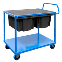 2 Tier Rubber Top Trolley Kit (Supplied with 2x No. 10 Black Tubs)
