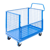 Mesh Cage Trolley with Drop Down Gate