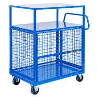 Mesh Cage Trolley with 2 Tiers