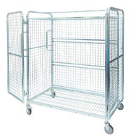 Fully Lockable Cage Trolley with Doors and Roof