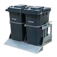 Double Wheelie Bin Tipper Forklift Attachment