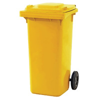 Plastic Wheelie Bins - 120 Litre Yellow