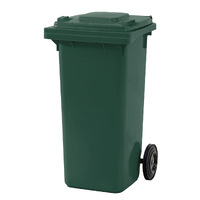 Plastic Wheelie Bin 120 Litre- Dark Green (480x550x940mm - WxDxH)