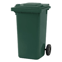 Plastic Wheelie Bin 240 Litre Dark Green (580x730x1080mm - WxDxH)