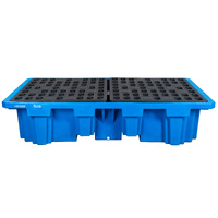 Double IBC Bunded Pallet - Blue (1100L Capacity)