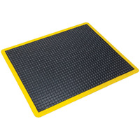 Ergo Tred Anti -Fatigue Matting - Black with Yellow Border 900x1200mm