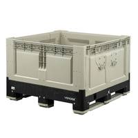 Solid Collapsible Bin with Fold-Down Door