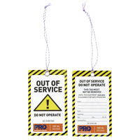 Safety tags - Out of Service (100 / Pack)