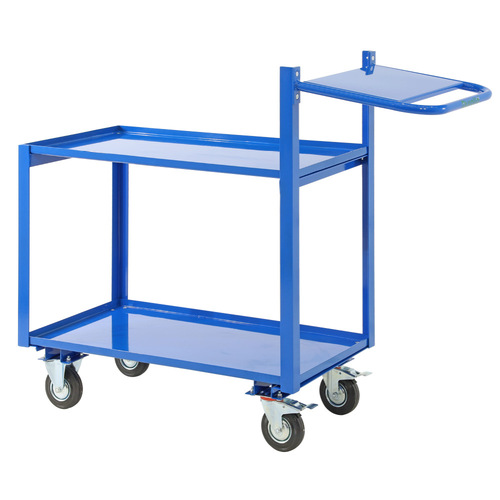 General Purpose 2 Tier Trolley (with Extended Handle & Writing Shelf)
