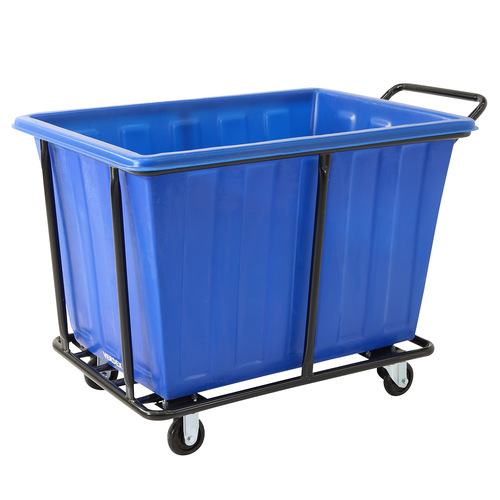 400L Plastic Bin Trolley - Blue 