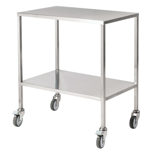 Single Stainless Steel Instrument Trolley (No rail on top)