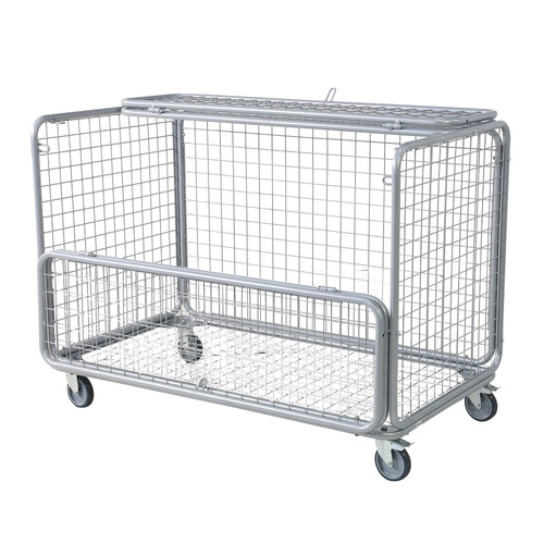 Mesh Trolley with Folding Lid & side