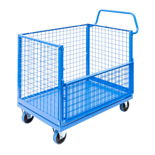 Mesh Cage Trolley with Drop Down Gate